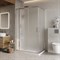 BELBAGNO Luce Душевой уголок прямоугольный размер 120x80 см профиль - хром / стекло - матовое, двери раздвижные, стекло 6 мм LUCE-AH-21-120/80-P-Cr - фото 261643