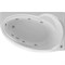 AQUATEK Бетта Ванна пристенная асимметричная с гидромассажем с фронтальной панелью с каркасом (разборный) со слив-переливом (правая) размер 170x100 см, белый - фото 262550