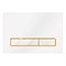 VECONI Кнопка смыва Square Design VFSD-WHG,150х220х13, пластик, белый, кайма - матовое золото VFSD003WHG - фото 267565