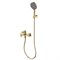 AQUAme Asti Смеситель для ванны однорычажный, с душевым набором, 3 режима, Brushed gold AQM6412BG - фото 305649
