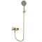 AQUAme Imola Смеситель для ванны, с душевым набором, ?120 мм, 3 режима, Brushed gold AQM6712BG - фото 305726